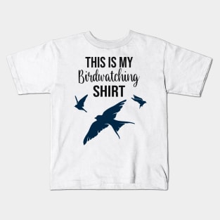 Ornithologist Bird Watching Shirt Birder Kids T-Shirt